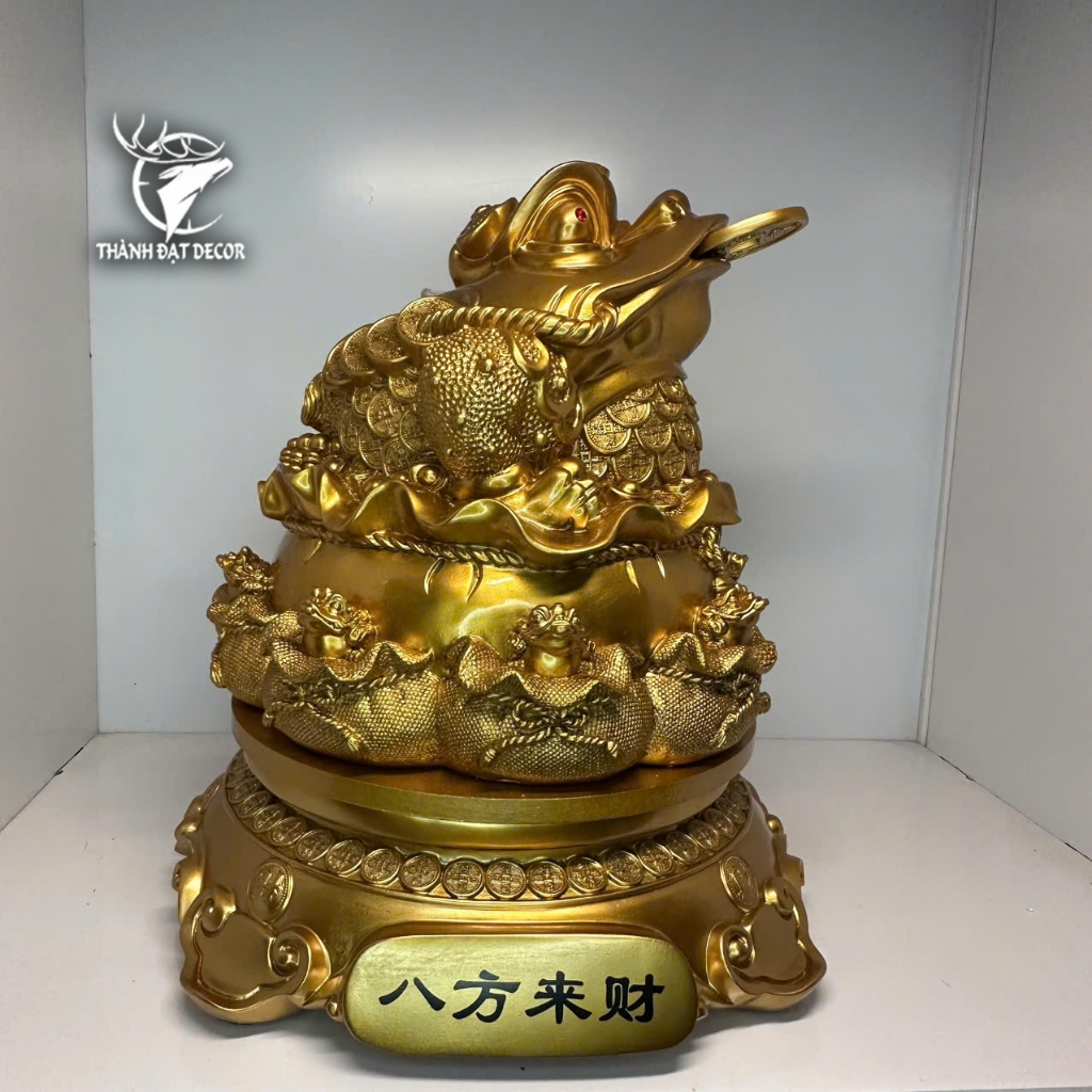 Tượng Thiềm Thừ Cóc Ngậm Tiền , Tượng Cóc 3 Chân Chiêu Tài Quà Tặng Tân Gia Khai Trương Trang Trí Decor