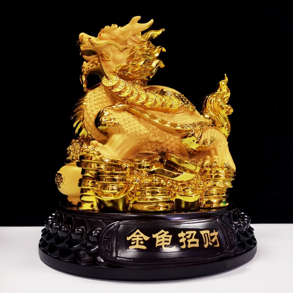 Tượng Long Quy Chiêu Tài 28*18*24 , Rùa Đầu Rồng, Quà Tặng Tân Gia Khai Trương Sinh Nhật Trang Trí Nhà Cửa