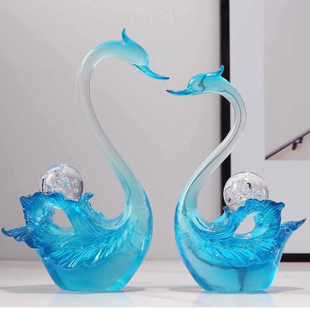 Cặp Đôi Thiên Nga Tình Yêu Hạnh Phúc May Mắn, Quà Cưới Khai Trương Sinh Nhật, Trang Trí Nhà Cửa