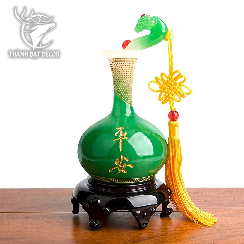 Cặp Lọ Bình An Như Ý size 11x22 Trang Trí Nhà Cửa , Tượng Phong Thủy Quà Tặng Tân Gia Khai Trương Sinh Nhật