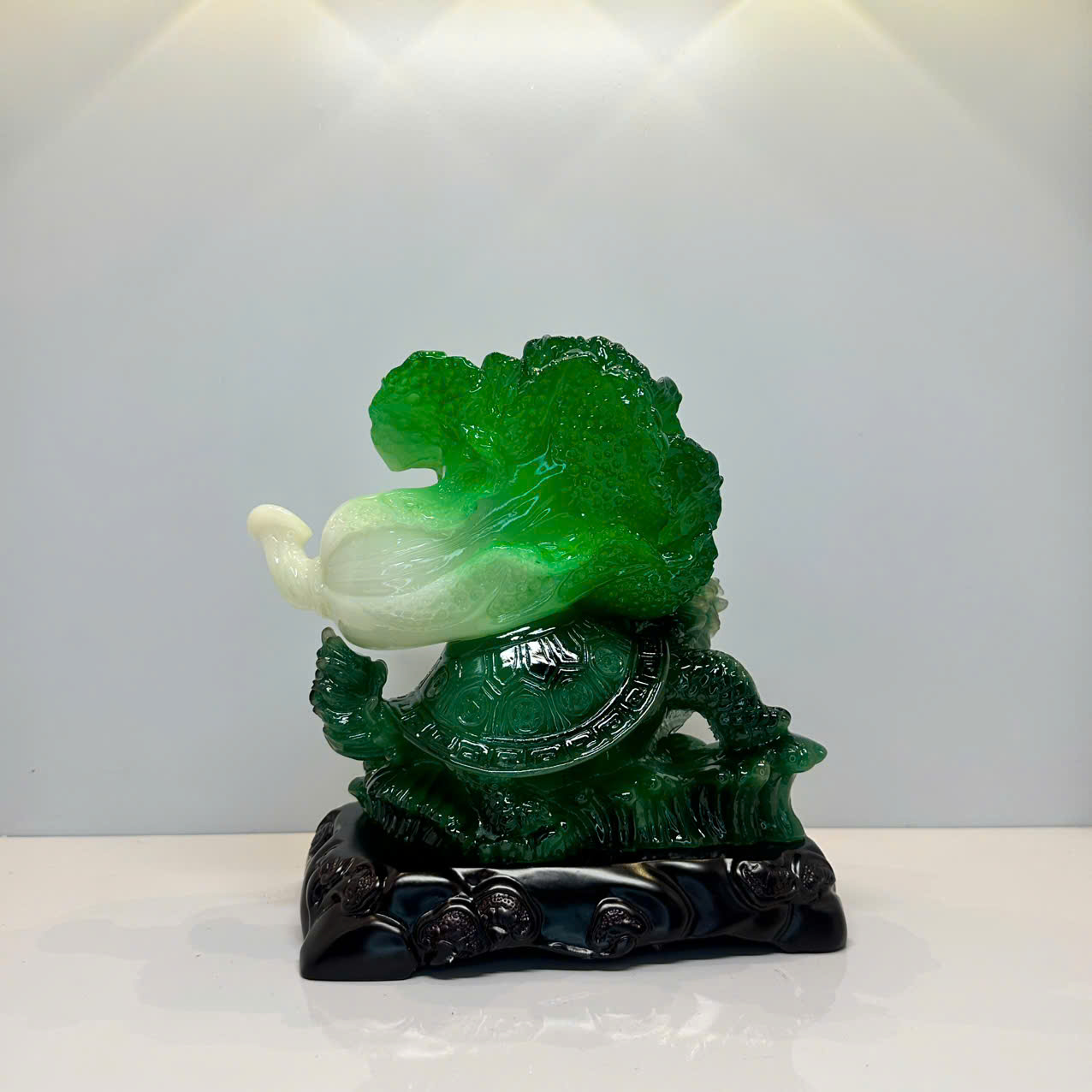 Tượng Long Quy Kéo Bắp Cải Phong Thủy,  Rùa Đầu Rồng, Quà Tặng Tân Gia Khai Trương Sinh Nhật Trang Trí Nhà Cửa