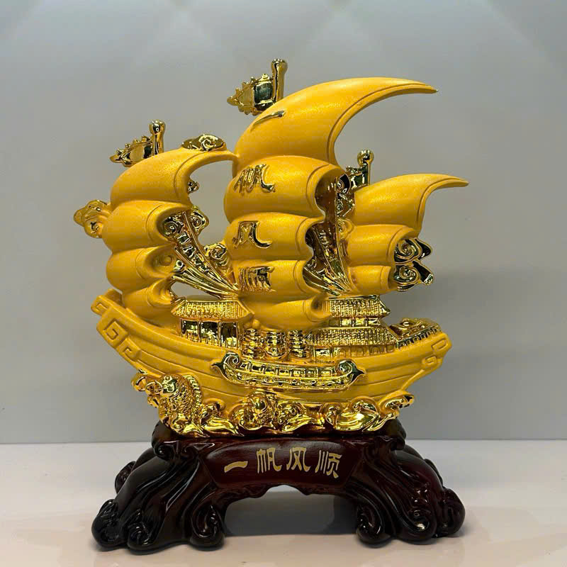 Tượng Thuyền Thuận Buồm Xuôi Gió Phong Thủy Size 30 , Quà Tặng Tân Gia , Khai Trương , Tặng Sếp , Tượng Phong Thủy
