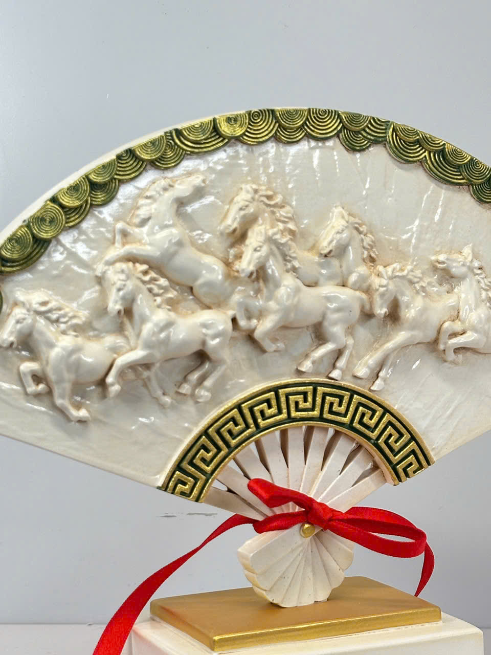 Tượng Ngựa Phong Thủy Quạt Mã Đáo Thành Công Bát Mã Truy Phong– Decor, Quà Tặng Khai Trương, Tân Gia