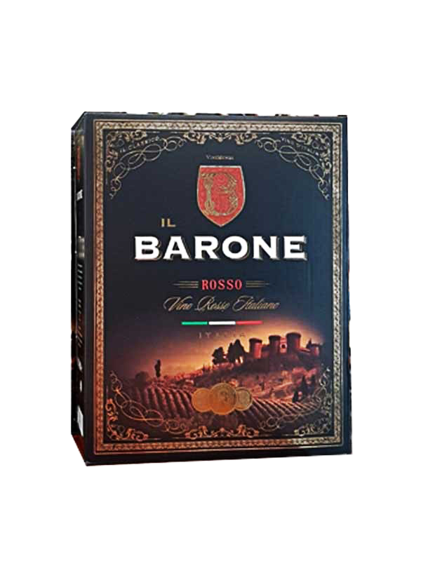 HỘP VANG Ý BARONE ROSSO 12% 3L