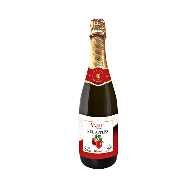 NƯỚC TRÁI CÂY CÓ GA VIVAZZ TÁO ĐỎ 720ML