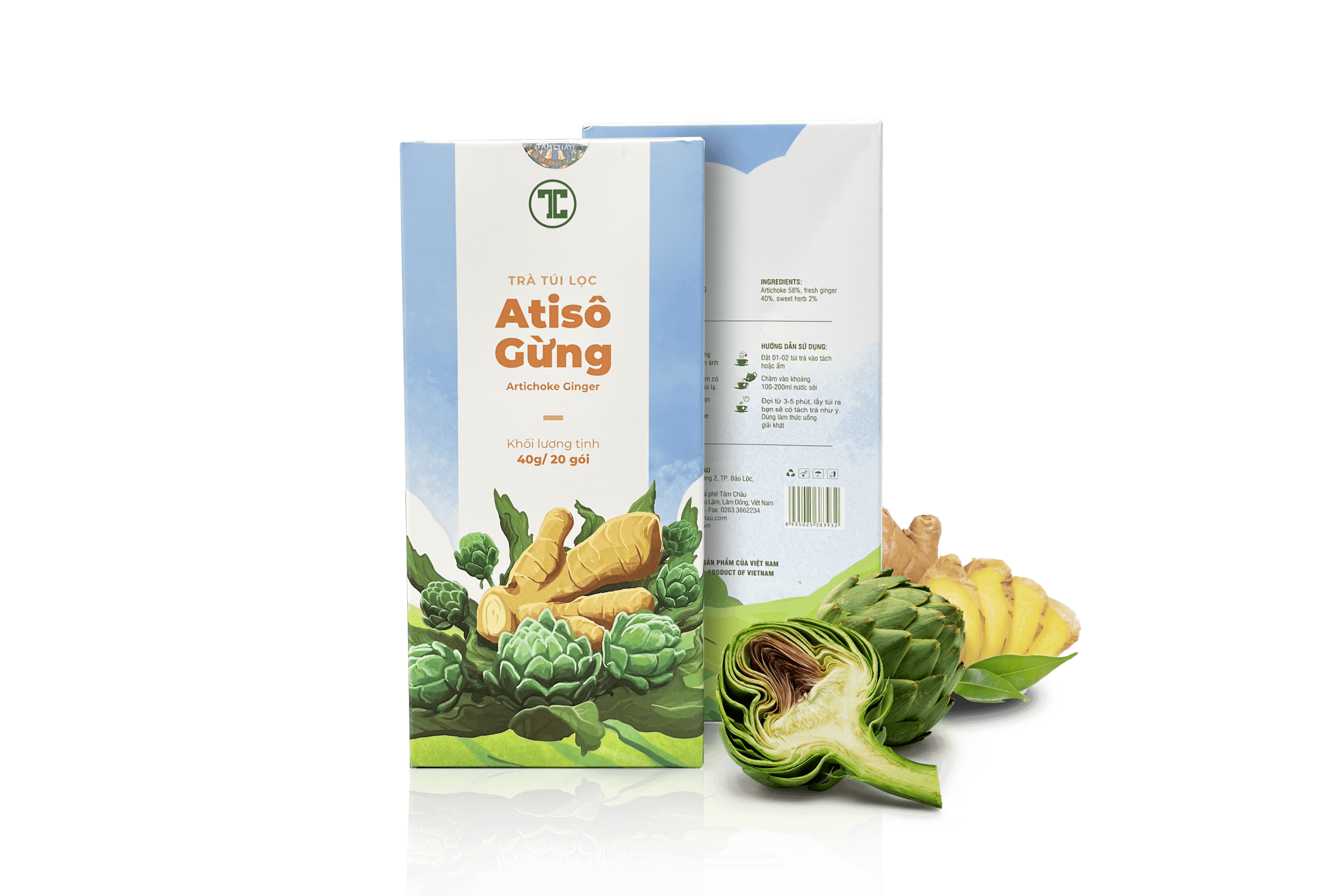 TRÀ ATISO GỪNG CAO CẤP HỘP 40G