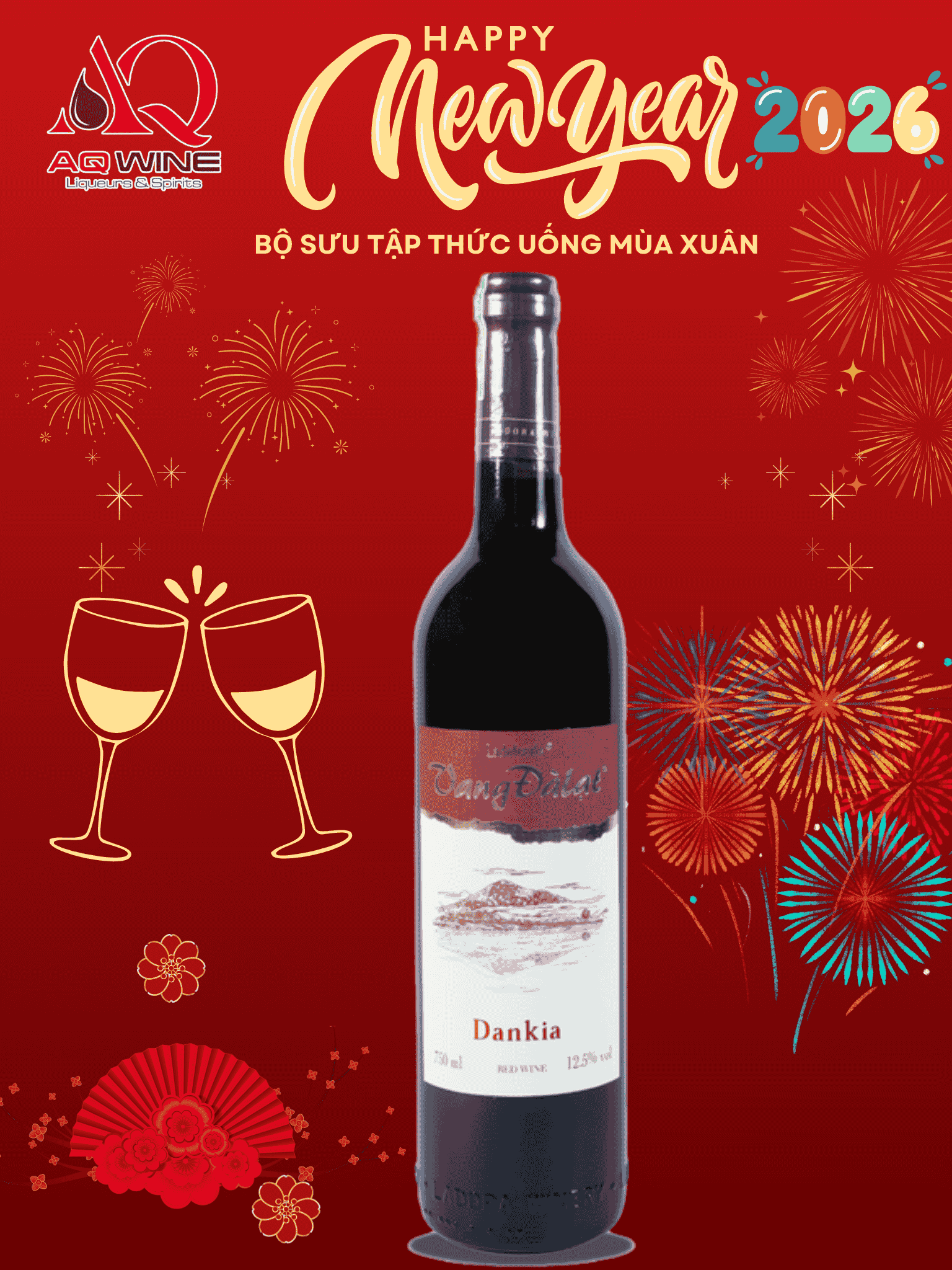 VANG ĐÀ LẠT DANKIA RED WINE 750ML
