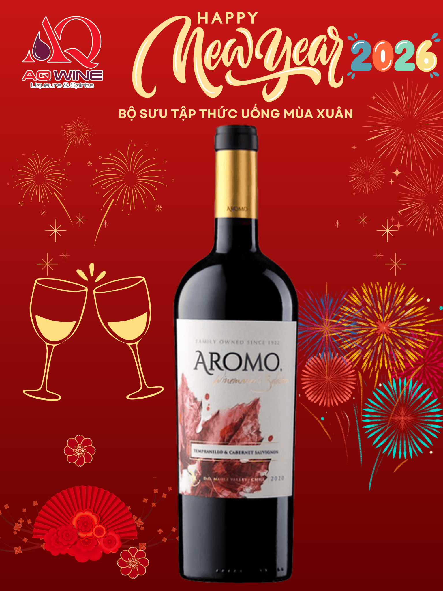 VANG CHILE AROMO WINEMAKERS SELECTION TEMPRANILLO & CABERNET SAUVIGON 75CL 14%