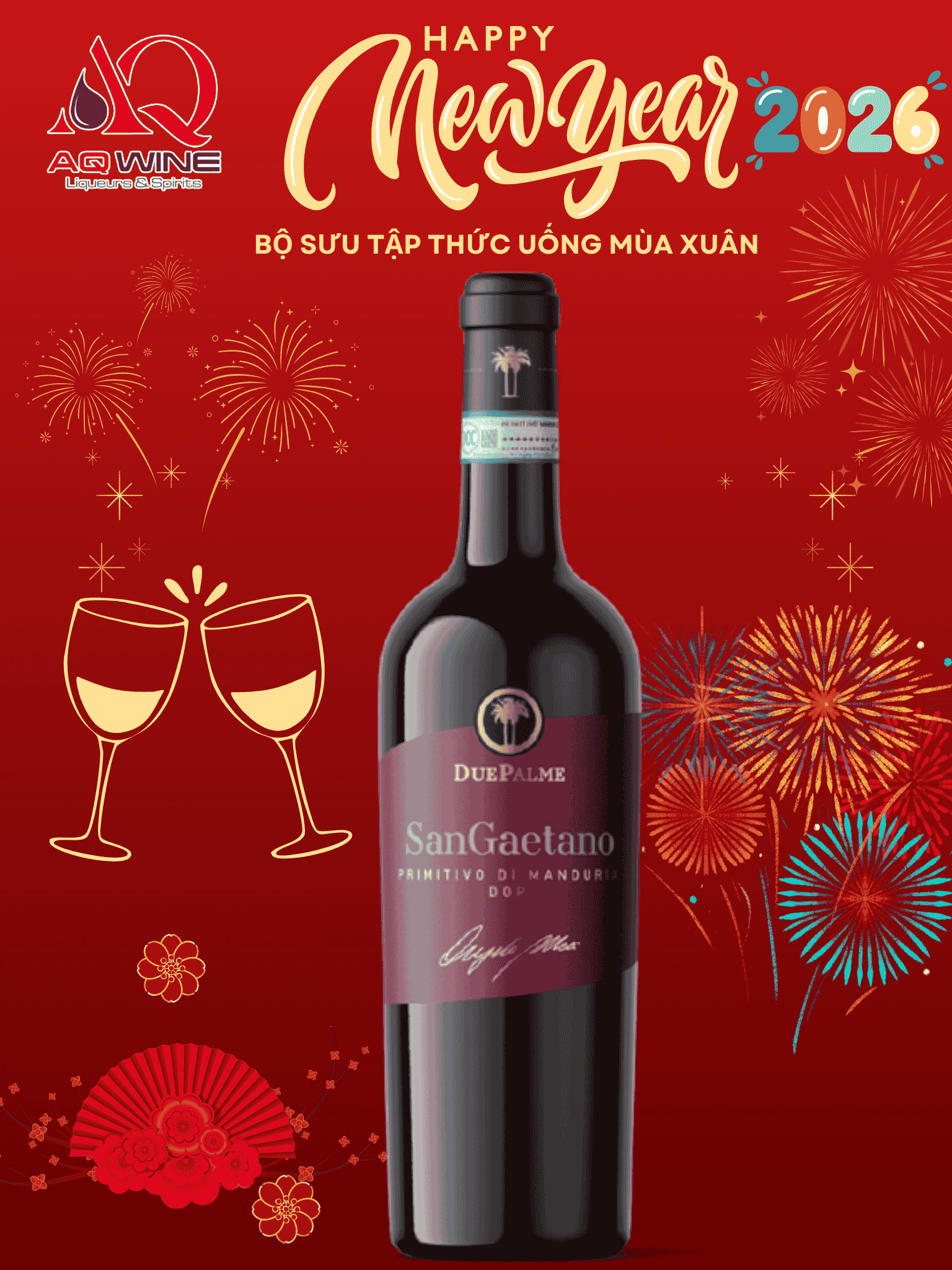 RƯỢU VANG ĐỎ Ý DUE PALME SANGAETANO PRIMITIVO DI MANDURIA DOP