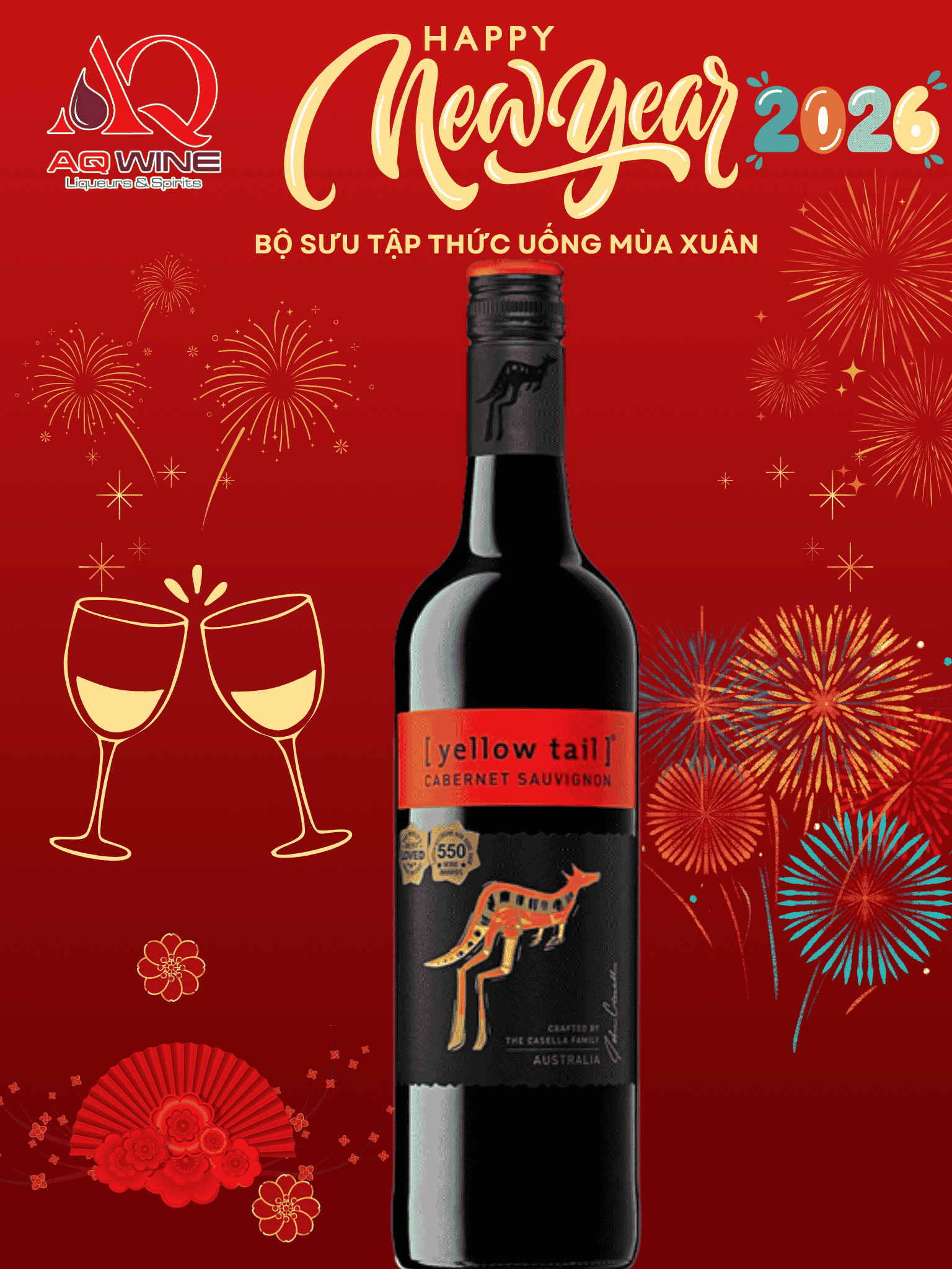 VANG ÚC YELLOW TAIL CABENET SAUVIGNON 75CL