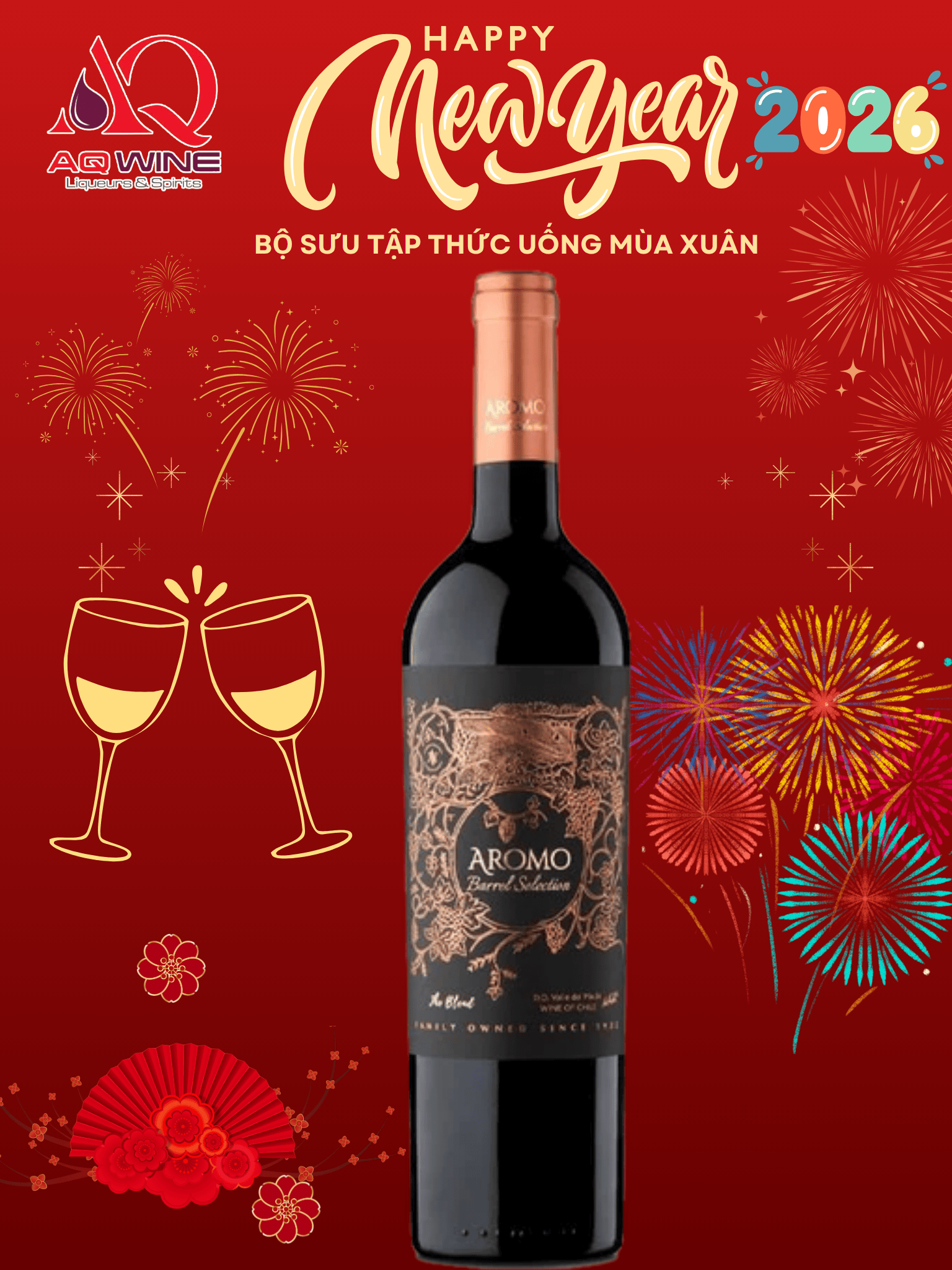 VANG CHILE ĐỎ AROMO BARREL SELECTION 75CL 14.5%