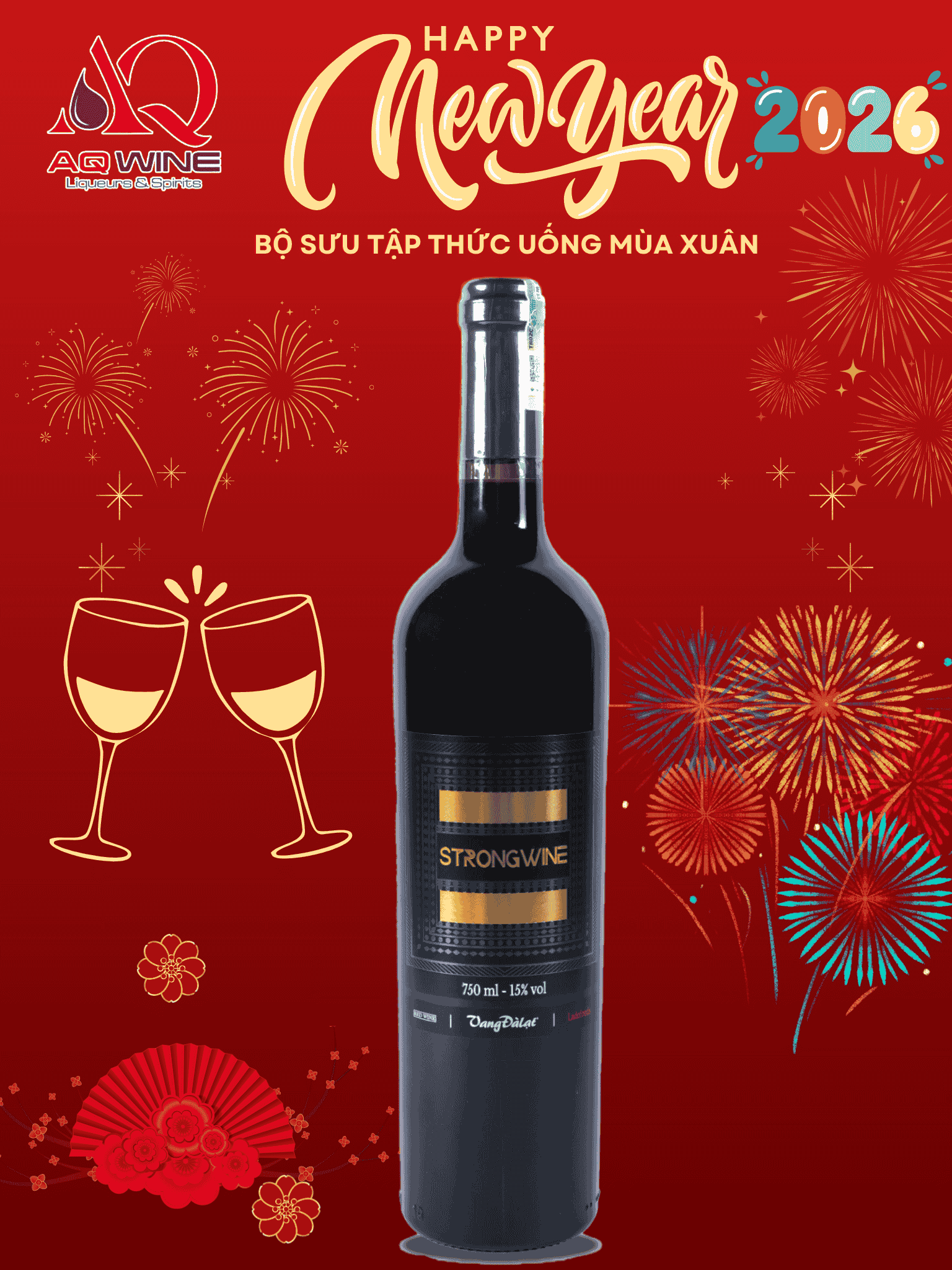 VANG ĐÀ LẠT STRONG RED WINE 750ML