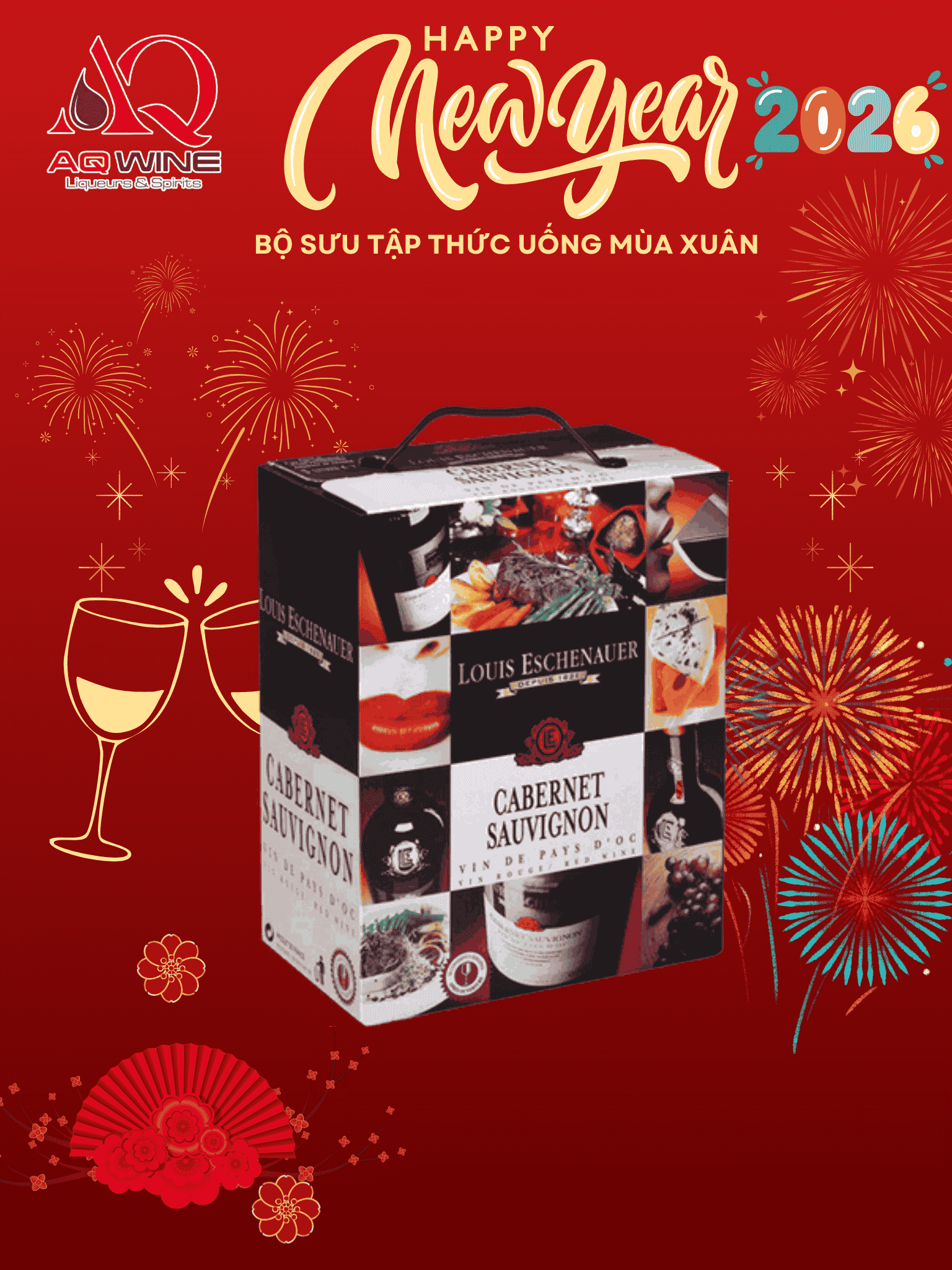 HỘP VANG PHÁP LOUIS 3L CABERNET SAUVIGNON