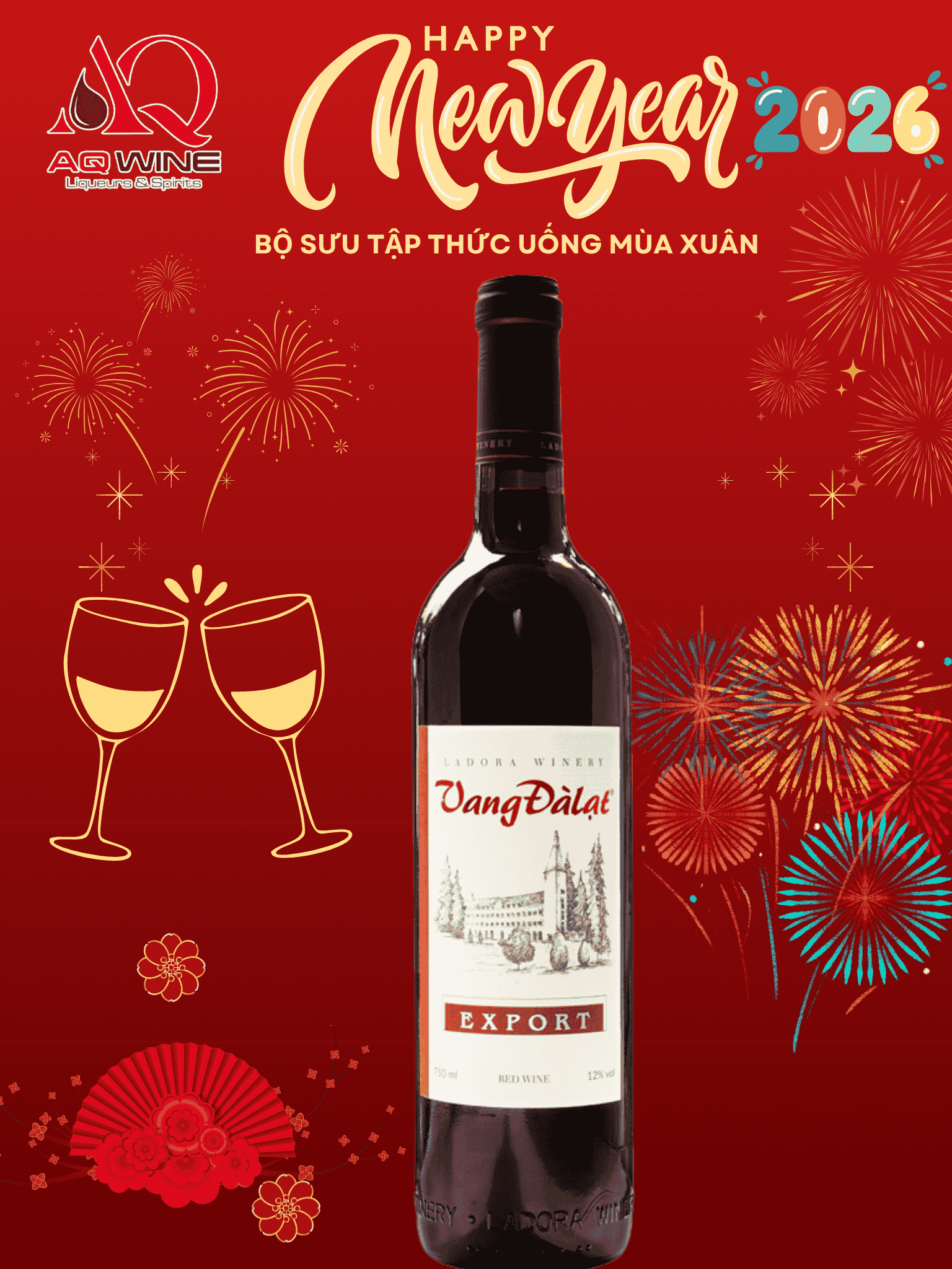 VANG ĐÀ LẠT EXPORT RED WINE 750ML