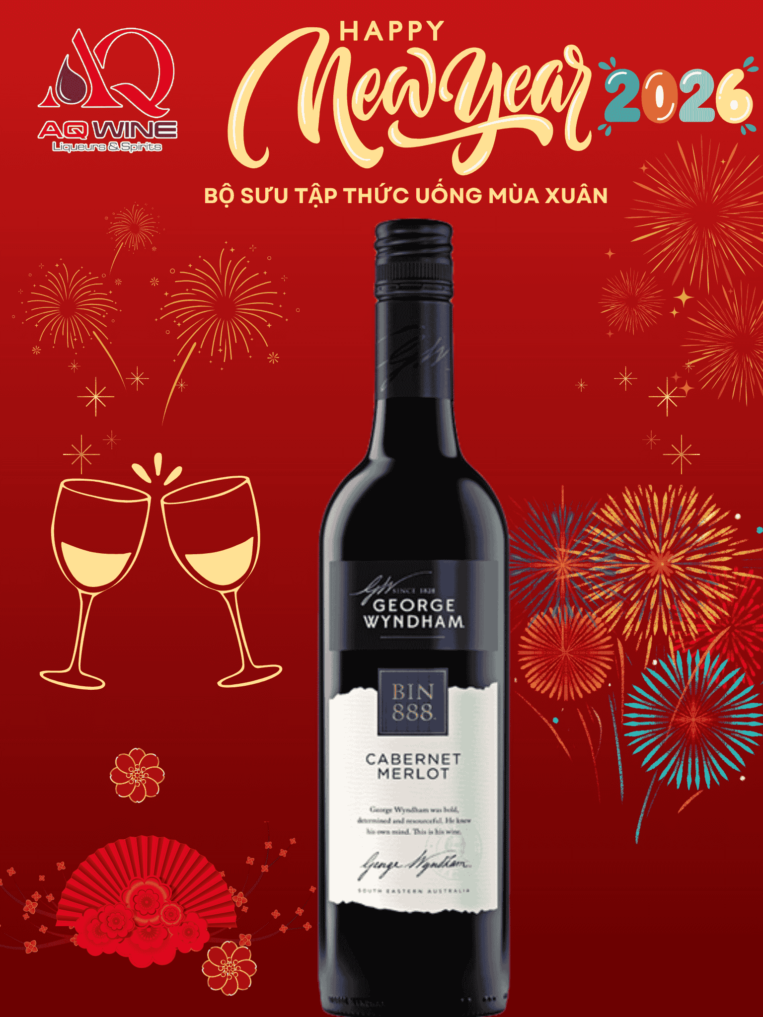 VANG ÚC BIN 888 GEORGE WYNDHAM CABERNET- MERLOT 75CL