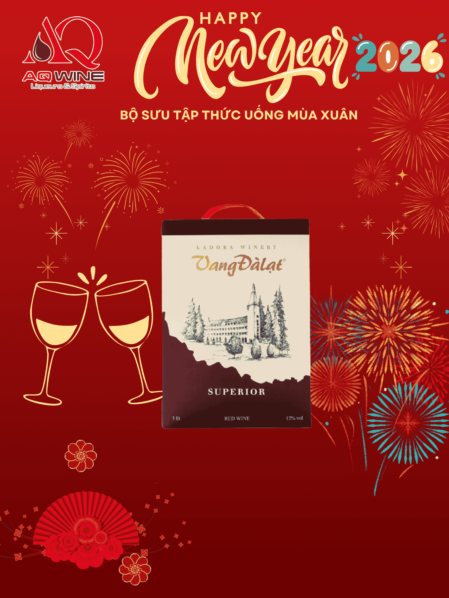 VANG ĐÀ LẠT SUPERIOR RED WINE HỘP 3L