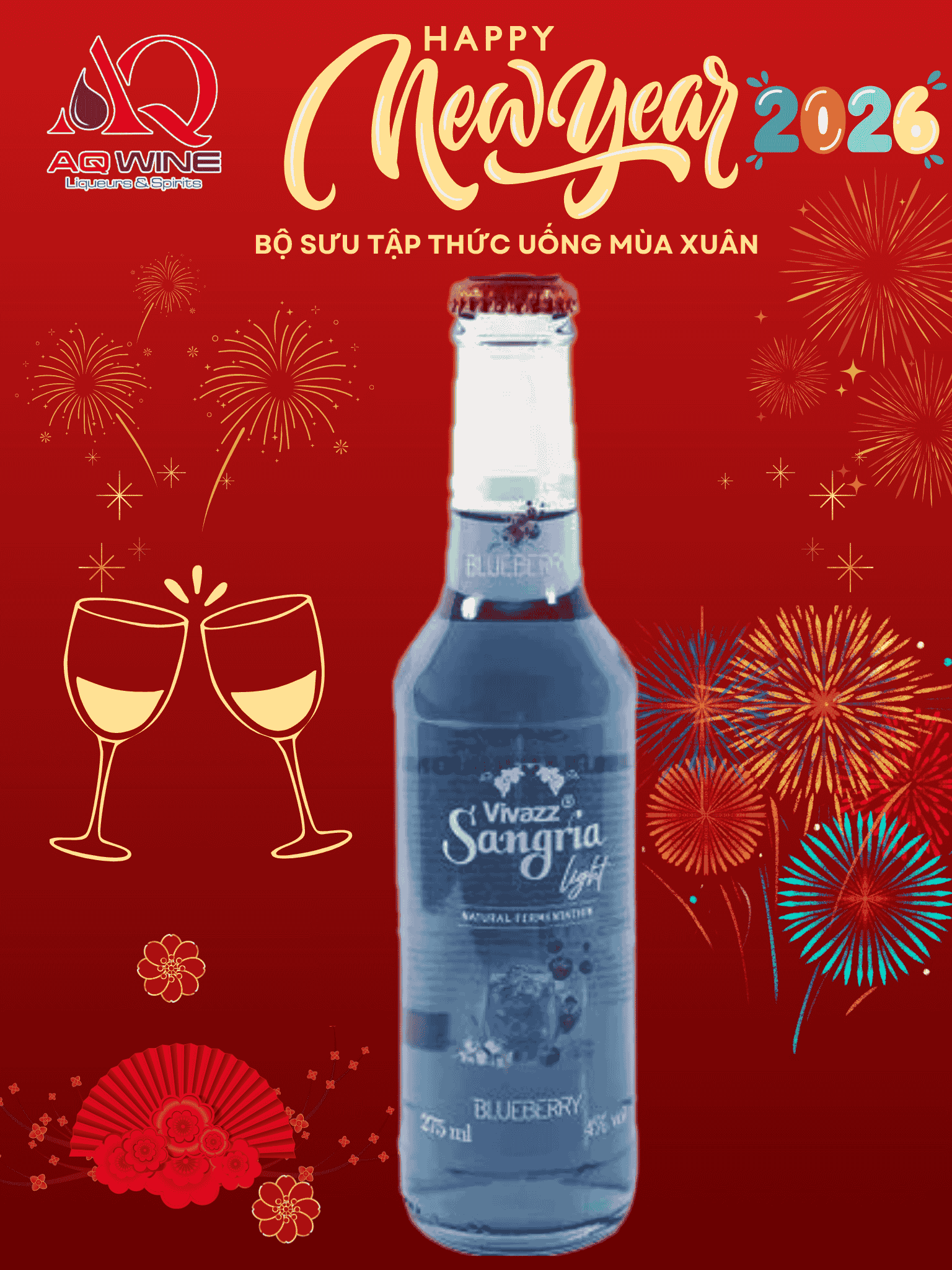 VIVAZZ SANGRIA LIGHT - NƯỚC NHO LÊN MEN HƯƠNG VIỆT QUẤT 275ML
