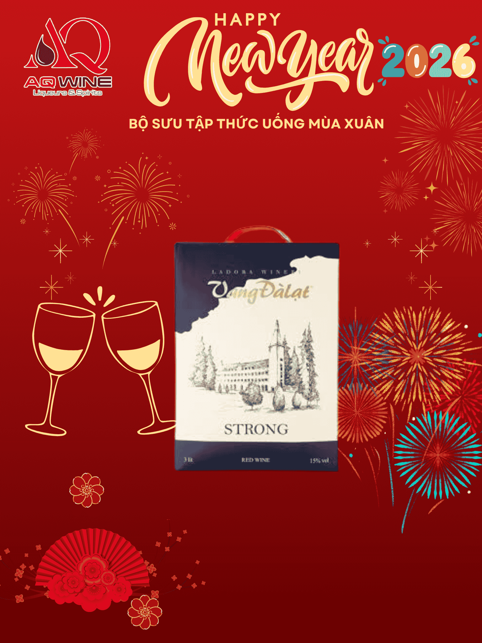 VANG ĐÀ LẠT STRONG RED WINE HỘP 3L