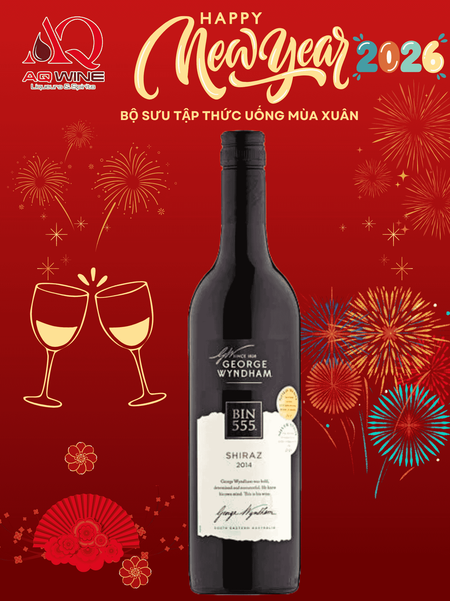 VANG ÚC BIN 555 GEORGE WYNDHAM SHIRAZ 75CL