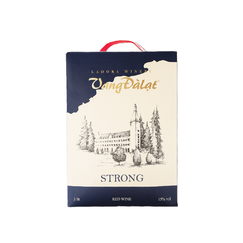 VANG ĐÀ LẠT STRONG RED WINE HỘP 3L
