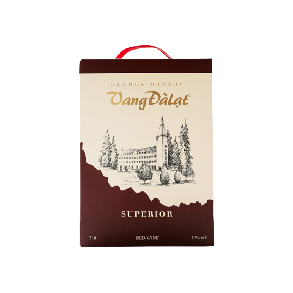VANG ĐÀ LẠT SUPERIOR RED WINE HỘP 3L
