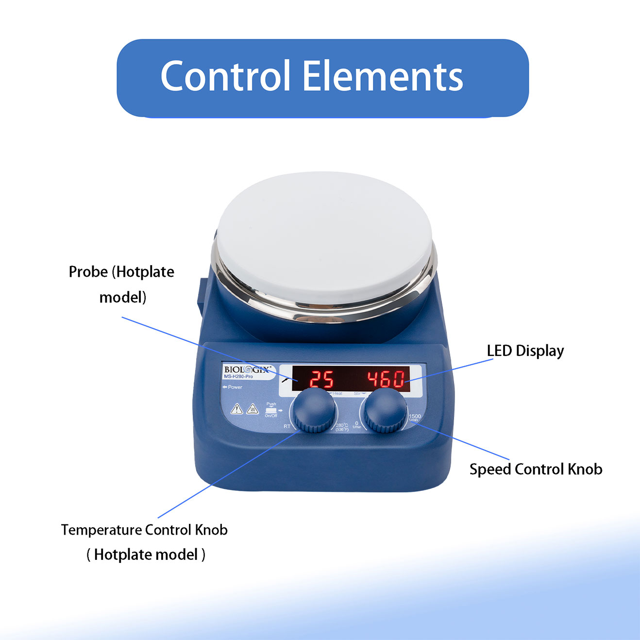 Máy khuấy từ gia nhiệt hiển thị số (Magnetic Stirrer Hotplate), hãng Biologix-USA