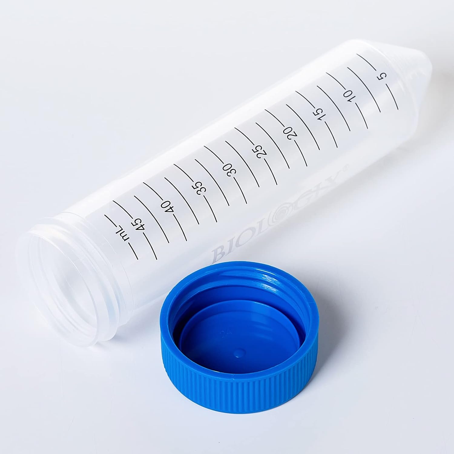 Ống ly tâm nhựa 50ml, nắp phẳng, 500 cái/Thùng, Centrifuge Tubes (không tiệt trùng), Hãng Biologix- USA