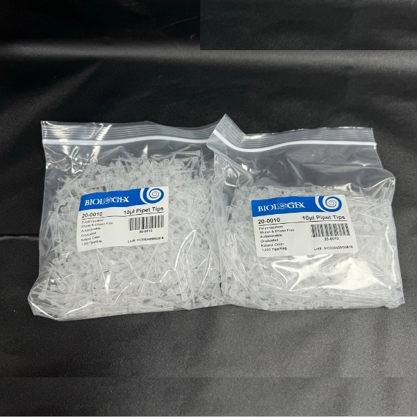 Đầu côn 10μl, Đầu tip (Pipet Tips), 96 chiếc/hộp-vô trùng, 1000 chiếc/túi, Hãng Biologix