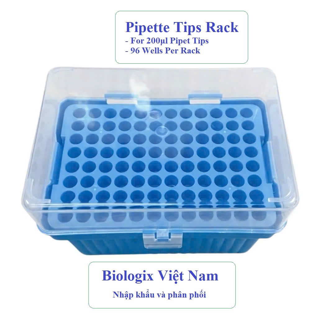 Rack/ Hộp đựng đầu côn 10µl, 200µl, 1000µl, 1250µl (Không gồm đầu típ), hãng Biologix