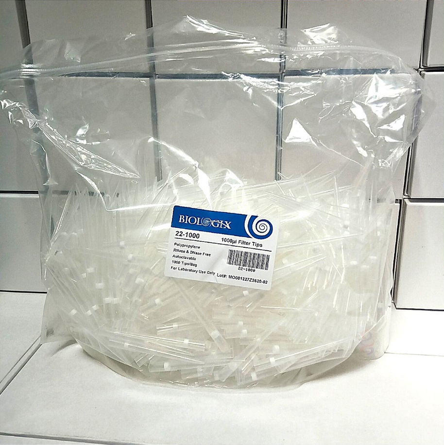 Đầu côn có lọc 10μl-1000μl Extra-long, 1000 típ/gói Filter Pipette Tips, hãng Biologix