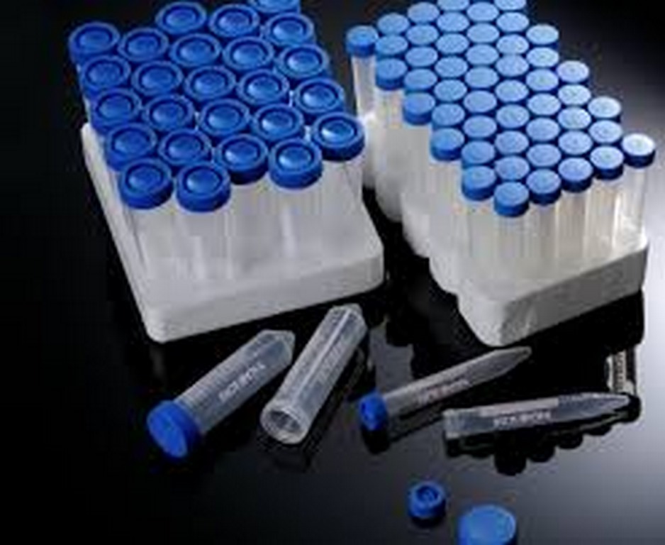 Ống ly tâm nhựa 15ml, nắp phẳng, Centrifuge Tubes (tiệt trùng), 25 cái/Túi, 50 cái/Rack, Hãng Biologix- USA