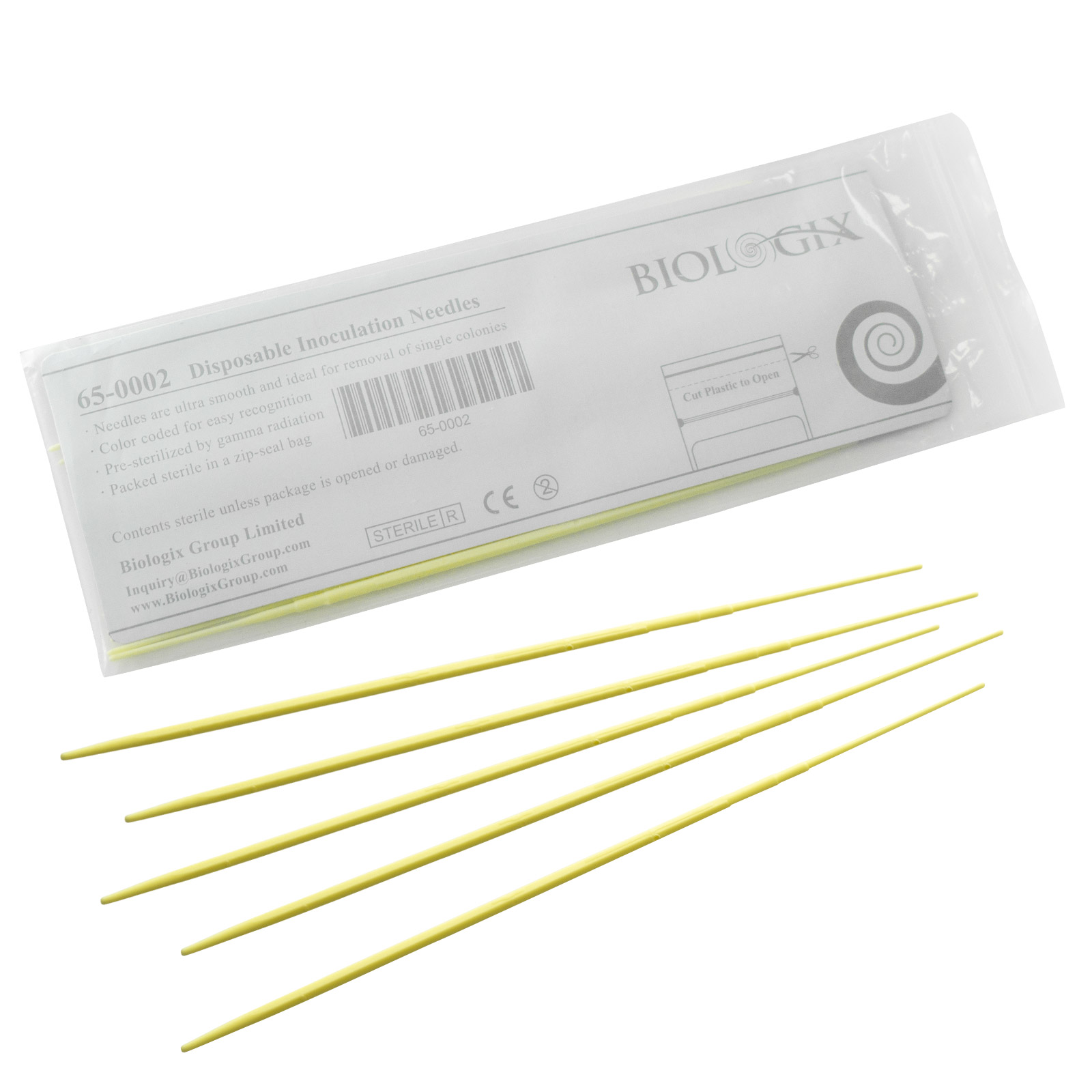 Que cấy vi sinh đầu kim, Túi 25 chiếc, tiệt trùng, Hãng Biologix-USA