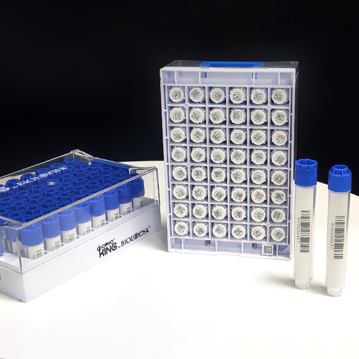 Combo Lọ trữ lạnh+Rack, lọ ren ngoài, Tack 48 giếng (SBS Format Cryogenic Vials+Rack), hãng Biologix