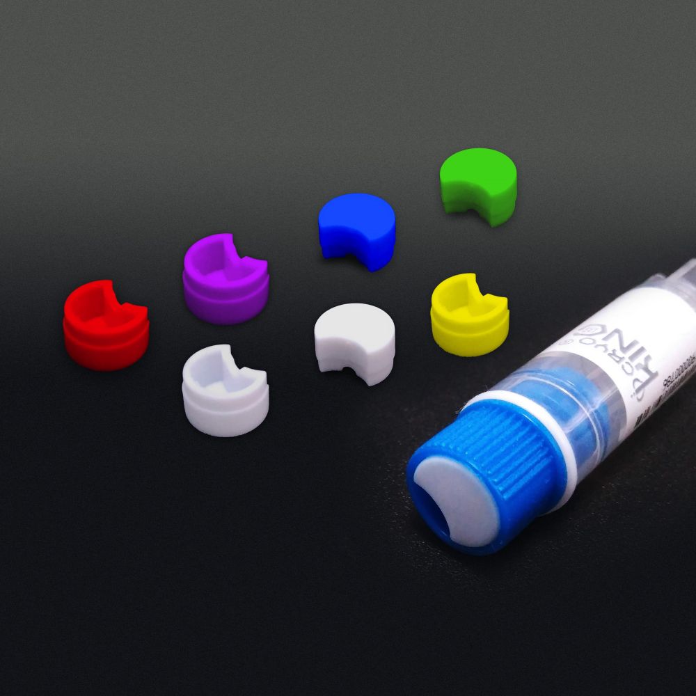Bộ mã hóa mầu cho nắp lọ Vial (Cryogenic Vial Closure Color Coders), 100 cái/túi, hãng CryoKING