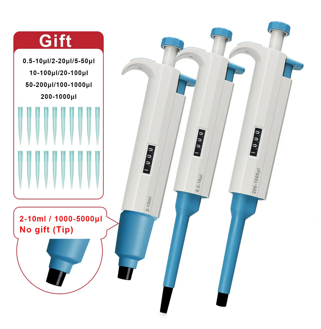Pipet tự động 1 kênh (Micro Pipette) dải thể tích từ 0,1μL-5000μL