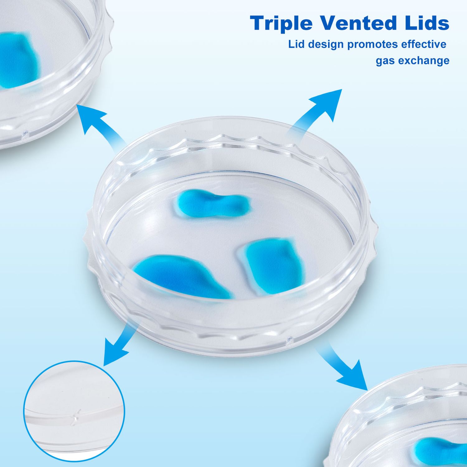 Đĩa nuôi cấy tế bào 30mm-150mm, (Cell Culture Dishes), 10 cái/túi tiệt trùng, Hãng Biologix-USA