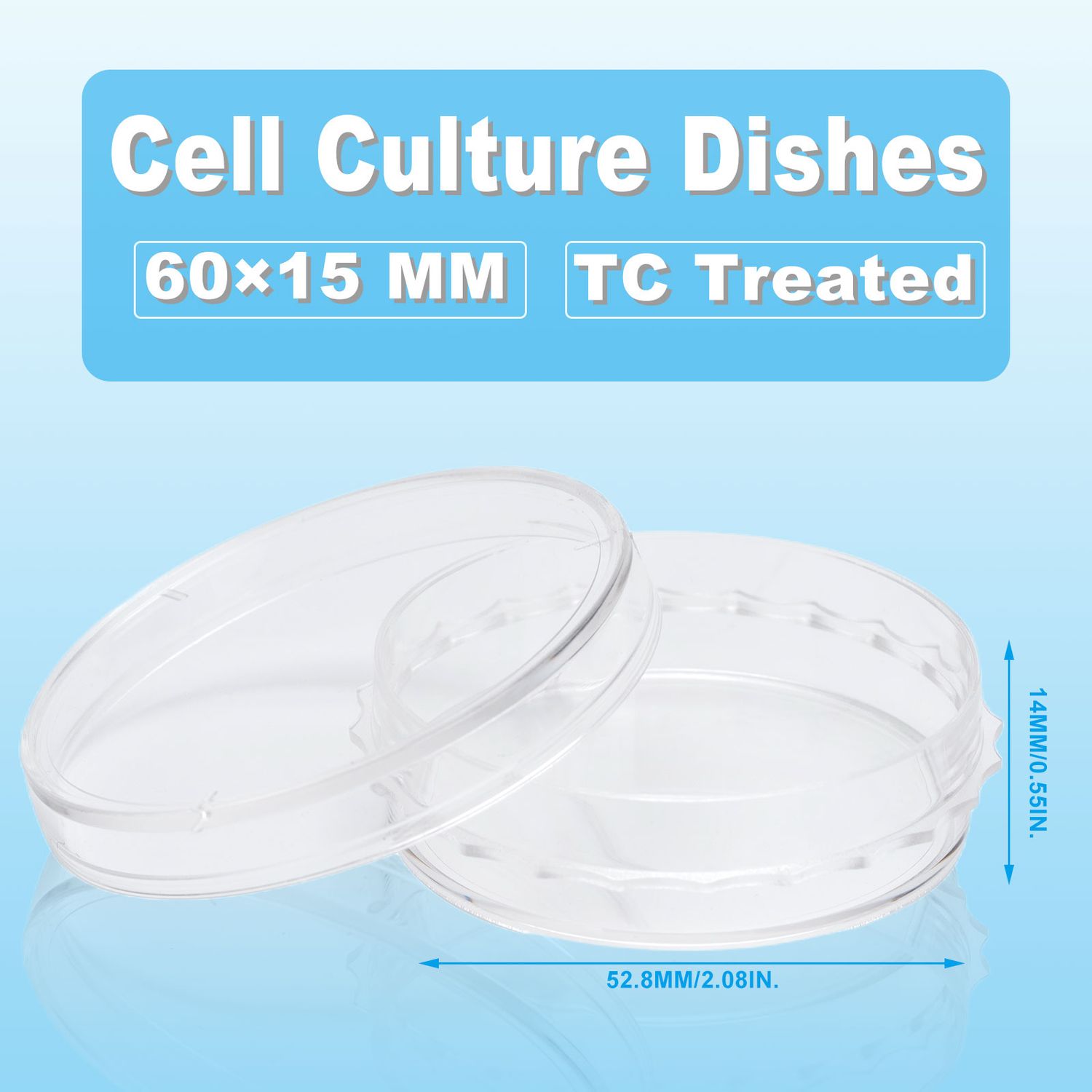 Đĩa nuôi cấy tế bào 30mm-150mm, (Cell Culture Dishes), 10 cái/túi tiệt trùng, Hãng Biologix-USA