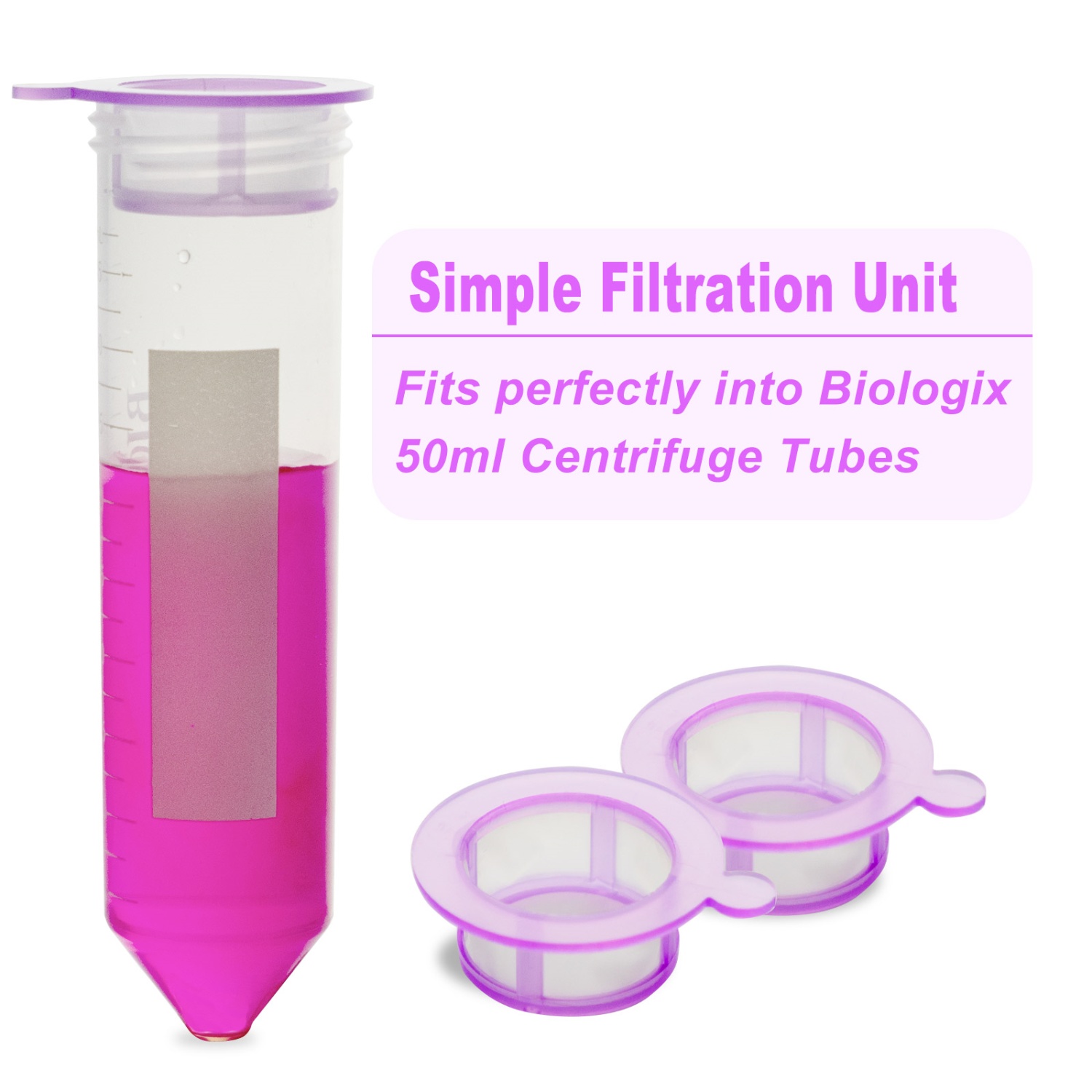 Màng lọc tế bào, tiệt trùng, 40μm, 70μm hoặc 100μm. (Cell Strainers) hãng Biologix