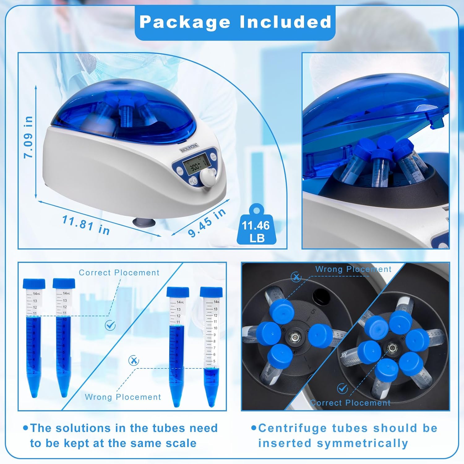 Ống ly tâm nhựa 15ml, nắp phẳng, Centrifuge Tubes (không tiệt trùng), 500 cái/Thùng, Hãng Biologix- USA