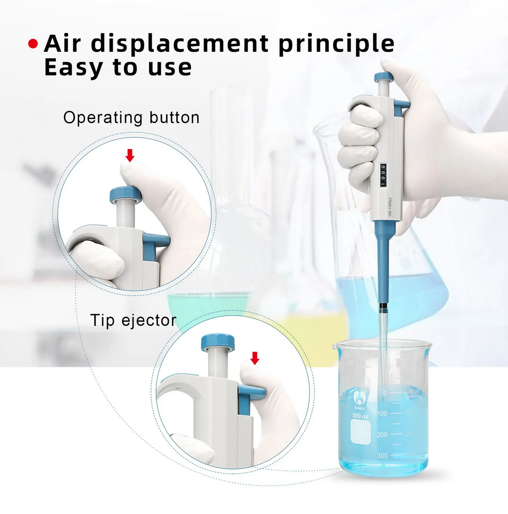 Pipet tự động 1 kênh (Micro Pipette) dải thể tích từ 0,1μL-5000μL