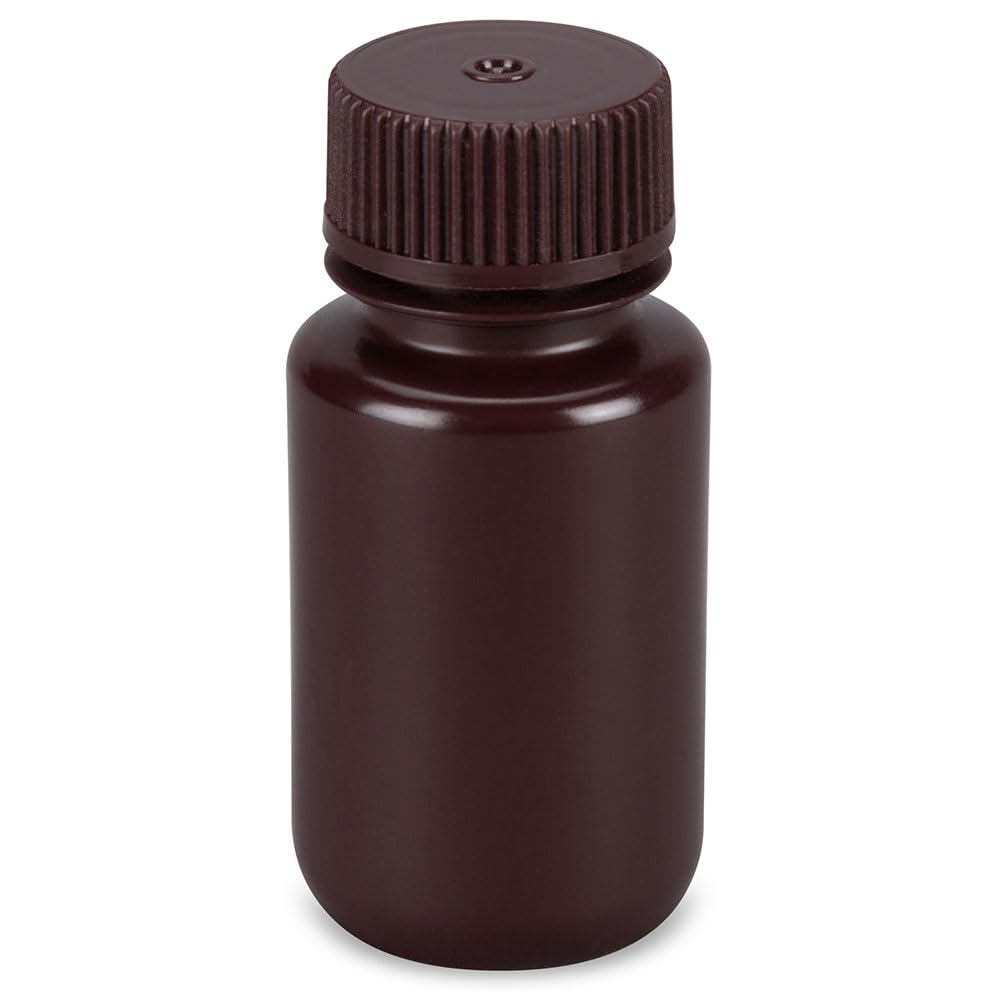 Chai nhựa PP màu nâu 8ml-1 lít, miệng rộng (Bottles-Amber), hãng Biologix