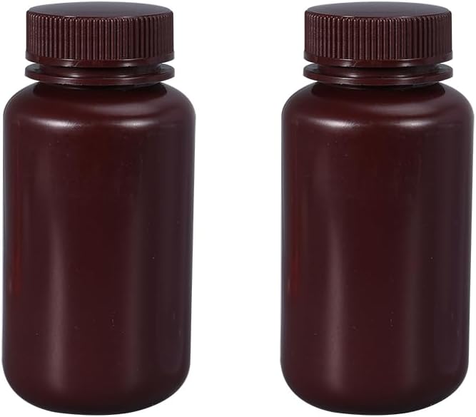 Chai nhựa HDPE, miệng rộng, Màu nâu, 500ml-1000ml, hãng Biologix