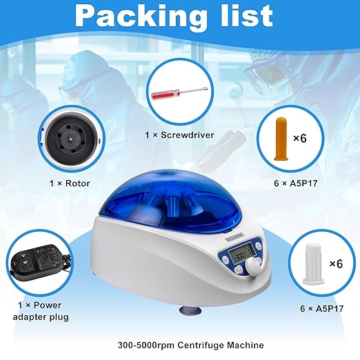 Máy ly tâm tốc độ 5000rpm, 6 ống 15mL/10mL/7mL/5mL. hãng Biologix
