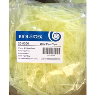 Đầu côn 200μl, Đầu tip (Pipet Tips), Hộp 96 chiếc/Túi 1000 chiếc, Hãng Biologix