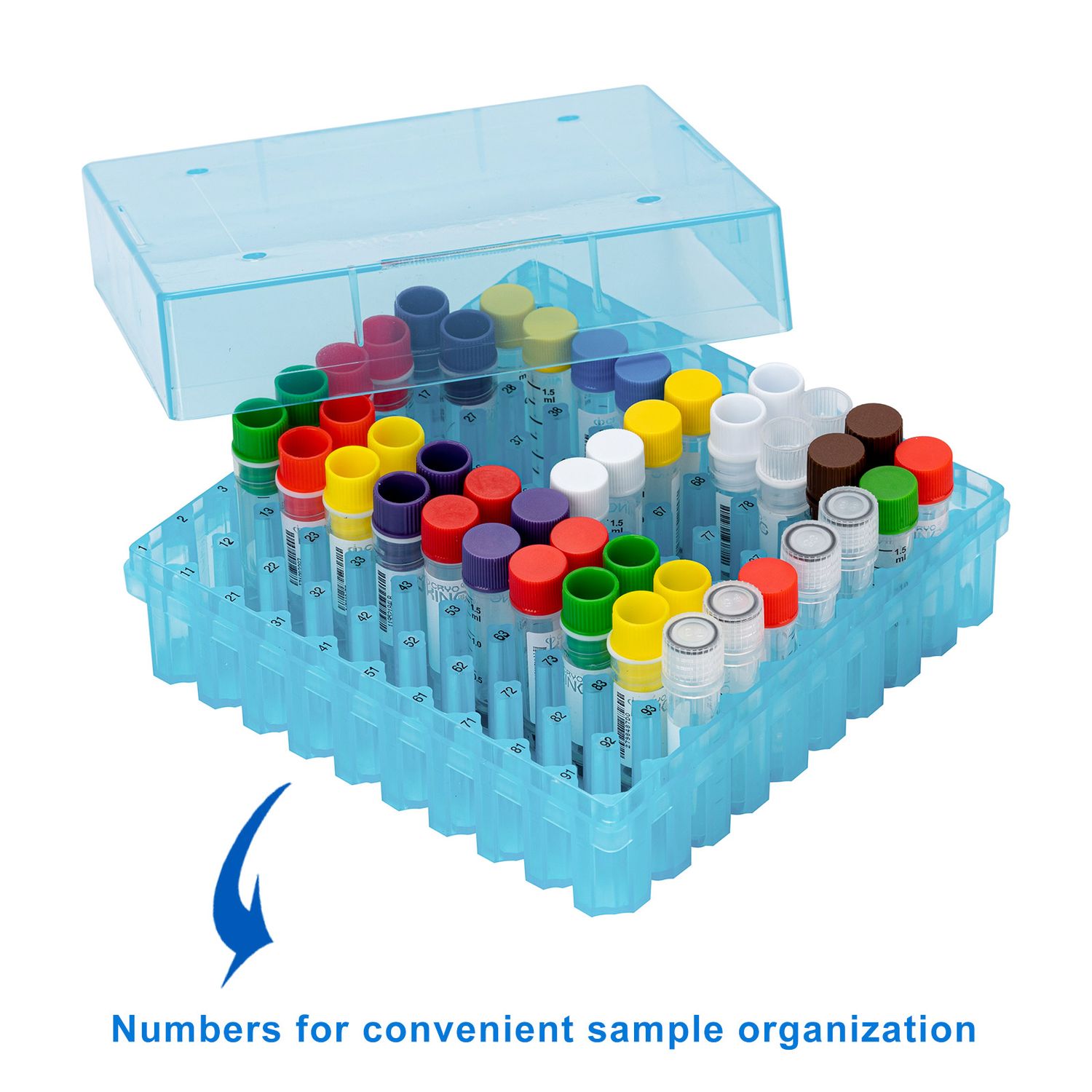 Hộp đựng Cryotube 2ml, 25-100 vị trí-PP Freezer Boxes, -90°C đến 121°C, hãng Biologix-USA
