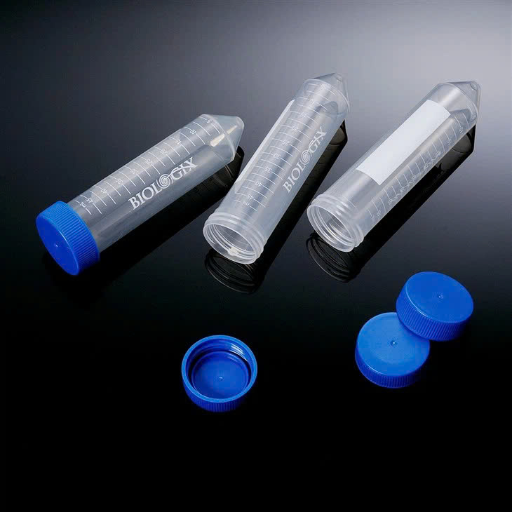 Ống ly tâm nhựa 50ml, nắp phẳng, 500 cái/Thùng, Centrifuge Tubes (không tiệt trùng), Hãng Biologix- USA