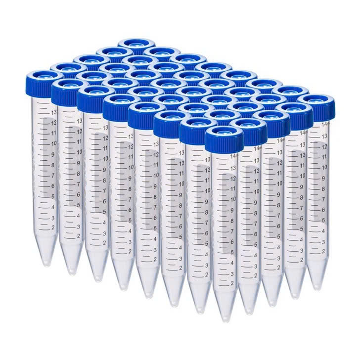 Ống ly tâm nhựa 15ml, nắp rãnh, Centrifuge Tubes (không tiệt trùng), 500 cái/Thùng, Hãng Biologix- USA