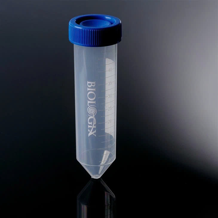 Ống ly tâm nhựa 50ml,nắp rãnh, Centrifuge Tubes ( không tiệt trùng ), 500 cái/Thùng, Hãng Biologix- USA