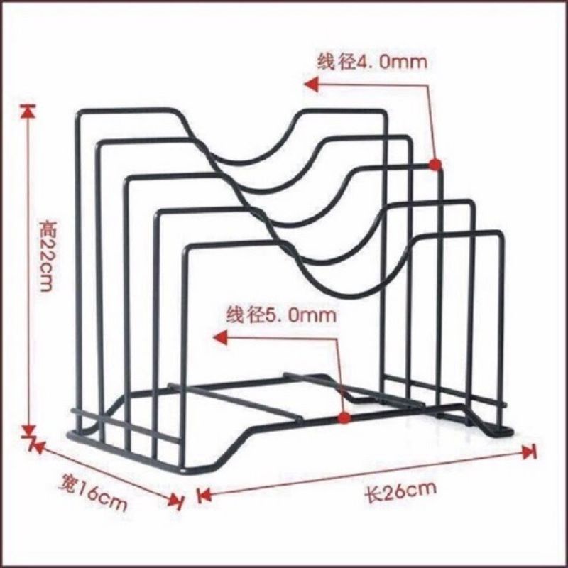[ Hàng mới ] Kệ Đa Năng 4 Ngăn Để Thớt, Dao, Vung Nồi , Tạp Trí, Giấy Báo