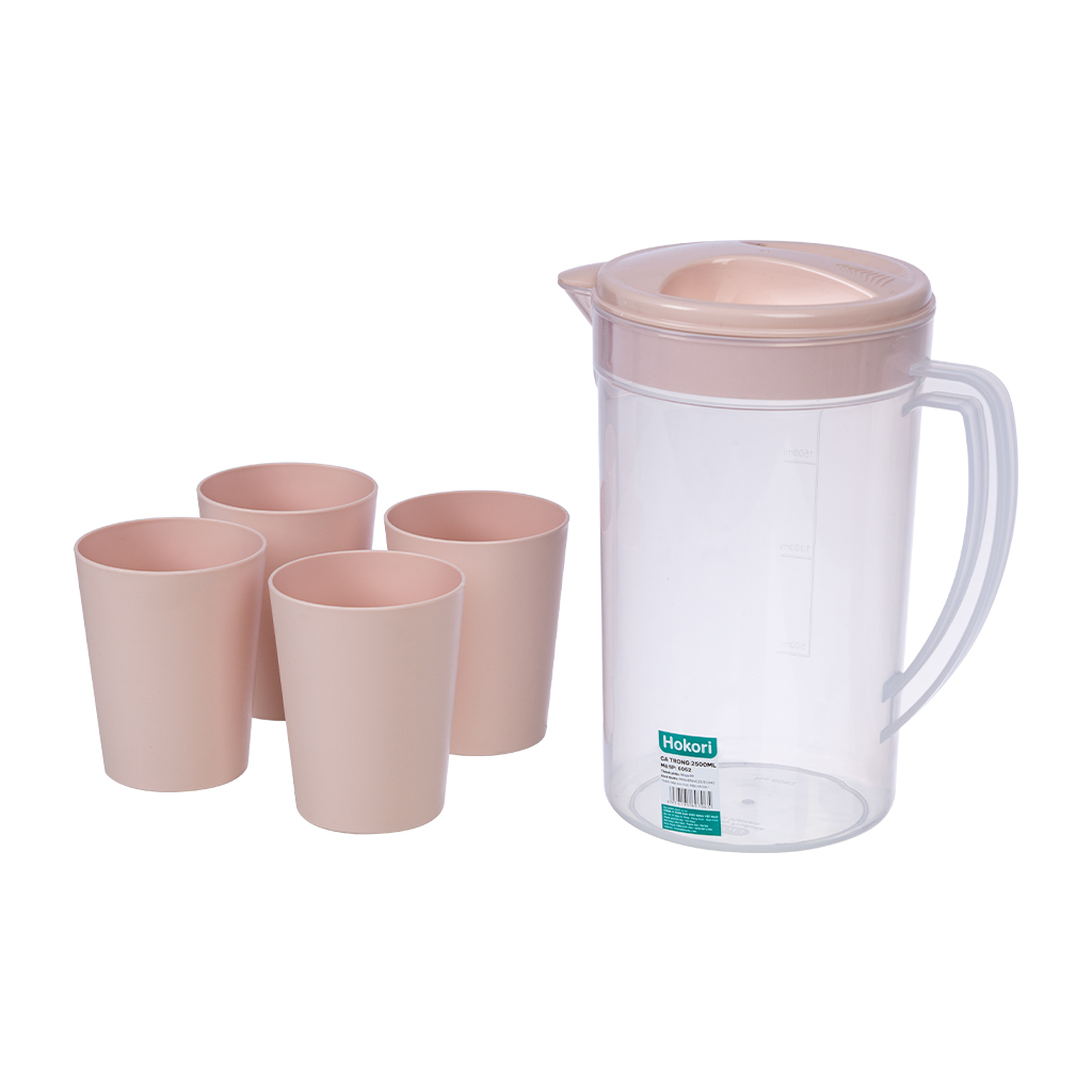 BỘ CA TRONG 2500ML 4 CỐC HOKORI 6052-1